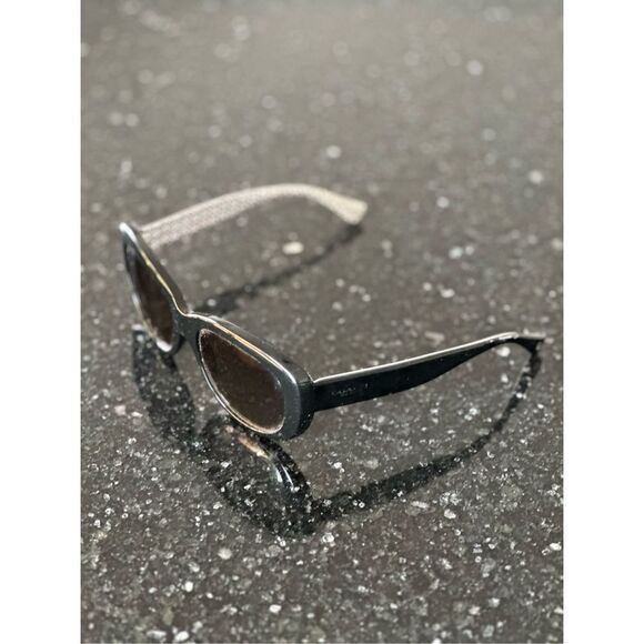 Coach New York Women\'s Black White Plastic‎ Framed Darcy Designer Sunglasses main image 7